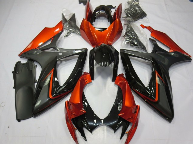 2006-2007 Burnt Orange Grey Glossy Black Suzuki GSXR 600 / GSXR 750 Motorcycle Fairings Australia