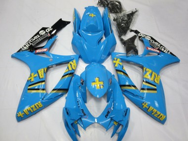 2006-2007 Light Blue Black Yellow Rizla Suzuki GSXR 600 / GSXR 750 Motorcycle Fairings Australia