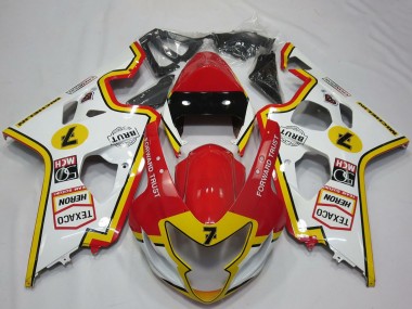 2004-2005 White Red Yellow Suzuki GSXR 600 / GSXR 750 Motorcycle Fairings Australia