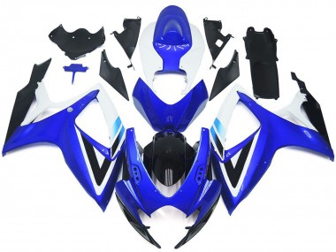 2006-2007 White Blue Glossy Black OEM Style Suzuki GSXR 600 / GSXR 750 Motorcycle Fairing Kits Australia