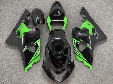 2004-2005 Glossy Black Green Suzuki GSXR 600 / GSXR 750 Motorcycle Fairings Australia
