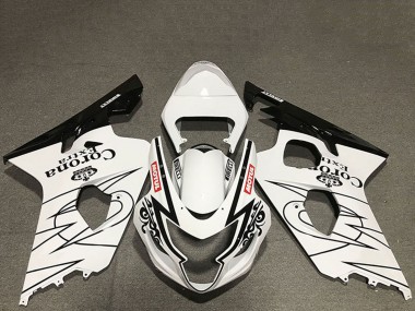 2004-2005 White Glossy Black Corona Motul Style Suzuki GSXR 600 / GSXR 750 Motorcycle Fairings Australia