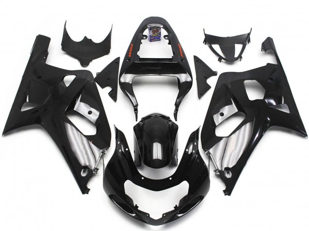 2001-2003 Glossy Black Silver Suzuki GSXR 600 / GSXR 750 Motorcycle Fairings Australia