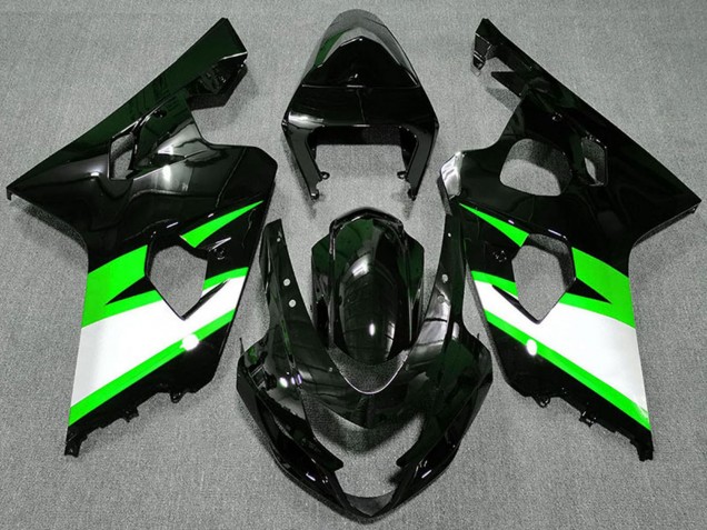 2004-2005 Glossy Black Green White Suzuki GSXR 600 / GSXR 750 Motorcycle Fairings Australia