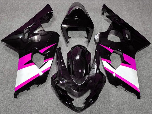 2004-2005 Glossy Black Pink White Suzuki GSXR 600 / GSXR 750 Motorcycle Fairings Australia