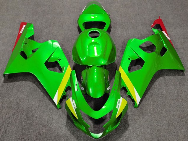 2004-2005 Green Yellow White Suzuki GSXR 600 / GSXR 750 Motorcycle Fairings Australia