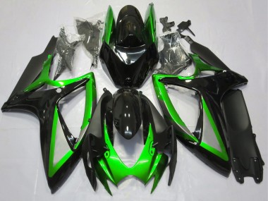 2006-2007 Green Glossy Black Matte Black Suzuki GSXR 600 / GSXR 750 Motorcycle Fairing Australia