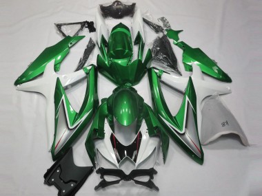 2008-2010 White Green Silver Glossy Black Suzuki GSXR 600 / GSXR 750 Motorcycle Fairings Australia