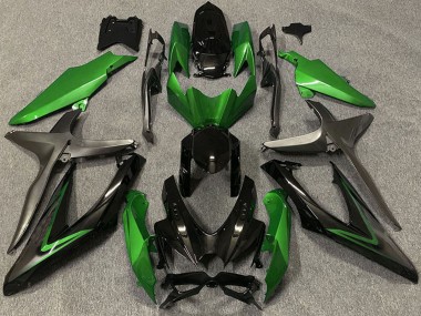 2008-2010 Green Grey Glossy Black Suzuki GSXR 600 / GSXR 750 Motorcycle Fairings Australia
