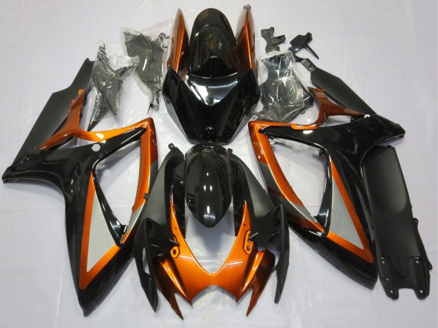 2006-2007 Orange Glossy Black Matte Black Suzuki GSXR 600 / GSXR 750 Motorcycle Fairings Australia