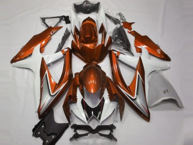 2008-2010 White Orange Silver Black Suzuki GSXR 600 / GSXR 750 Motorcycle Fairings Australia