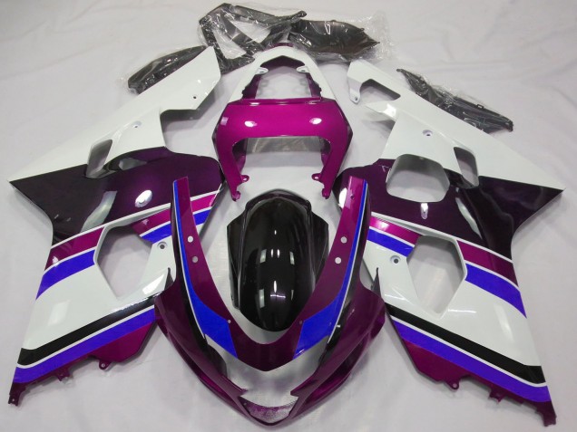 2004-2005 White Pink Blue Glossy Black Suzuki GSXR 600 / GSXR 750 Motorcycle Fairings Australia
