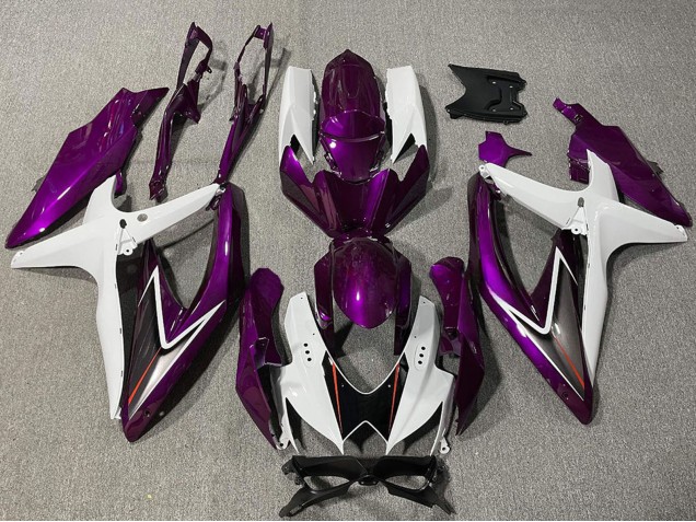2008-2010 White Purple Black Suzuki GSXR 600 / GSXR 750 Motorcycle Fairing Australia
