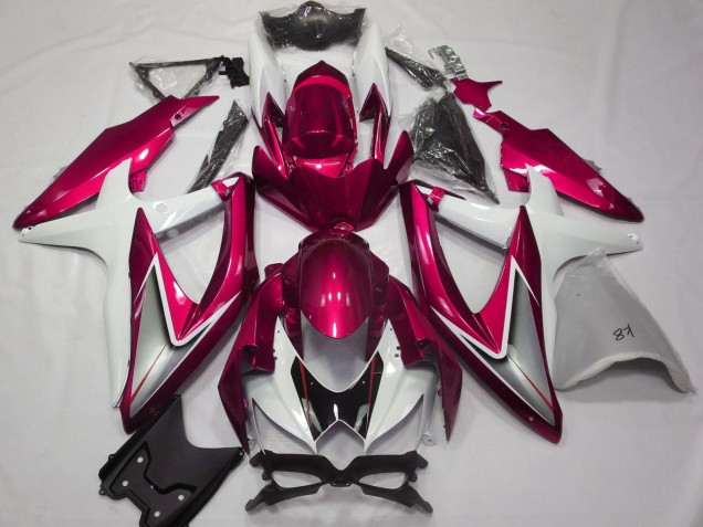 2008-2010 White Red Silver Black Suzuki GSXR 600 / GSXR 750 Motorcycle Fairings Australia
