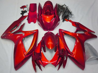2006-2007 Glossy Red Plain Suzuki GSXR 600 / GSXR 750 Motorcycle Fairings Australia