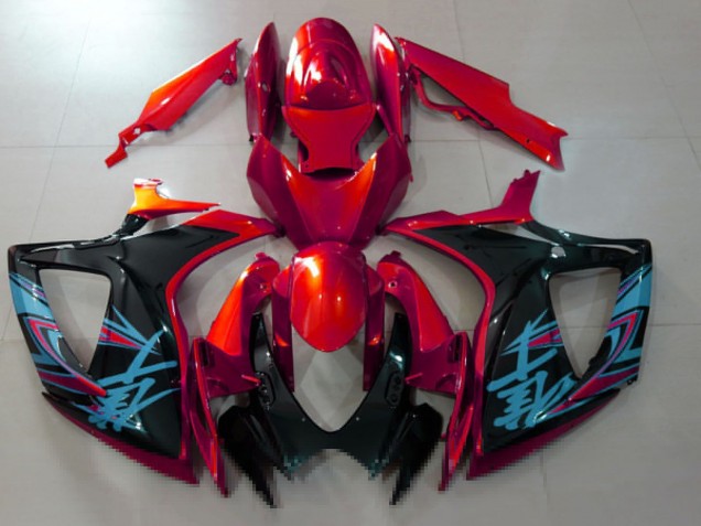 2006-2007 Red Black Light Blue Suzuki GSXR 600 / GSXR 750 Motorcycle Fairings Australia