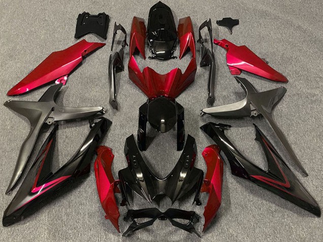 2008-2010 Red Glossy Black Matte Black Suzuki GSXR 600 / GSXR 750 Motorcycle Fairings Australia