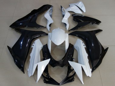 2011-2024 White Glossy Black Suzuki GSXR 600 / GSXR 750 Motorcycle Fairings Australia
