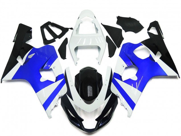 2004-2005 White Blue Glossy Black Suzuki GSXR 600 / GSXR 750 Motorcycle Fairing Kits Australia