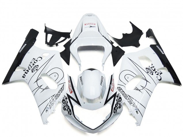 2001-2003 White Black Corona Alstare Suzuki GSXR 600 / GSXR 750 Motorcycle Fairing Australia