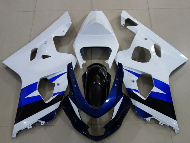 2004-2005 White Blue Glossy Black Suzuki GSXR 600 / GSXR 750 Motorcycle Fairing Australia