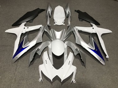 2008-2010 White Silver Blue Matte Black Suzuki GSXR 600 / GSXR 750 Motorcycle Fairings Australia