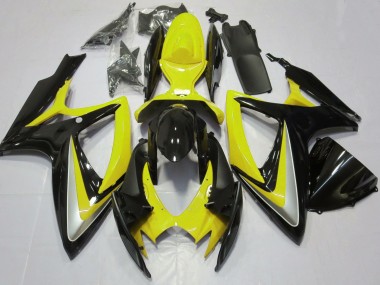 2006-2007 Yellow Glossy Black Suzuki GSXR 600 / GSXR 750 Motorcycle Fairings Australia