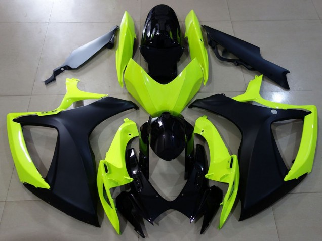 2006-2007 Neon Yellow Glossy Black Matte Black Suzuki GSXR 600 / GSXR 750 Motorcycle Fairings Australia