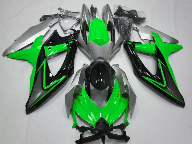 2008-2010 Silver Green Grey Black Suzuki GSXR 600 / GSXR 750 Motorcycle Fairings Australia