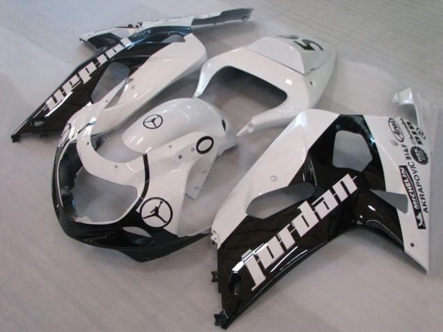 2001-2003 White Glossy Black Jordan Michelin Suzuki GSXR 600 / GSXR 750 Motorcycle Fairings Australia