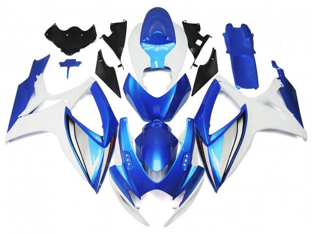 2006-2007 White Blue OEM Style Suzuki GSXR 600 / GSXR 750 Motorcycle Fairings Australia