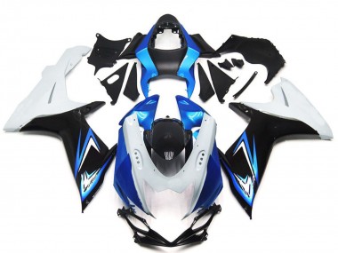 2011-2024 White Light Blue Glossy Black Suzuki GSXR 600 / GSXR 750 Motorcycle Fairings Australia