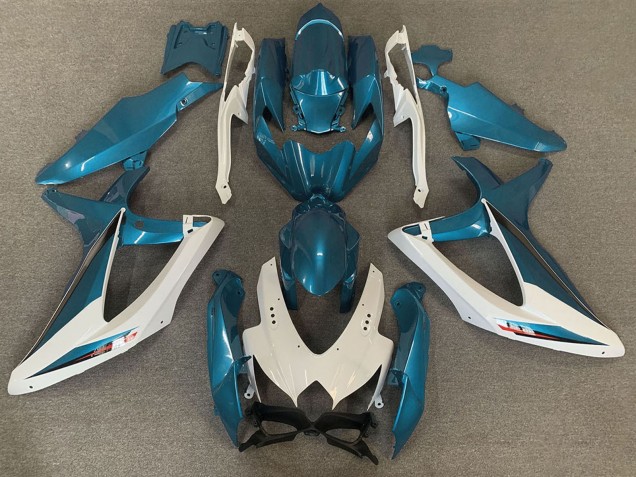 2008-2010 White Light Blue OEM Style Suzuki GSXR 600 / GSXR 750 Motorcycle Fairings Australia