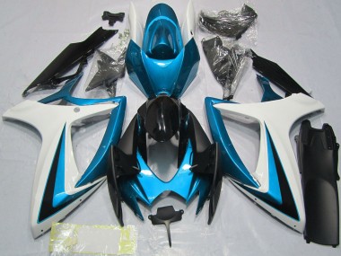 2006-2007 White Blue Glossy Black Suzuki GSXR 600 / GSXR 750 Motorcycle Fairings Australia