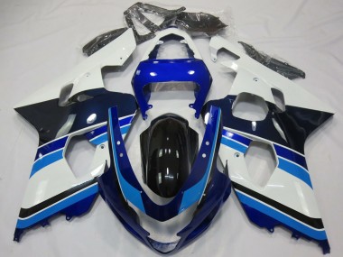2004-2005 White Blue Glossy Black Suzuki GSXR 600 / GSXR 750 Motorcycle Fairings Australia