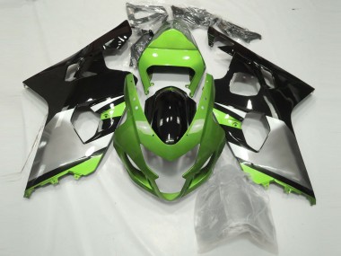 2004-2005 Green Silver Glossy Black Suzuki GSXR 600 / GSXR 750 Motorcycle Fairings Australia
