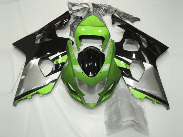 2004-2005 Green Silver Glossy Black Suzuki GSXR 600 / GSXR 750 Motorcycle Fairings Australia