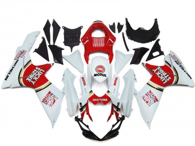 2011-2024 White Red Motul Lucky Strike Suzuki GSXR 600 / GSXR 750 Motorcycle Fairings Australia