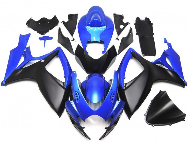 2006-2007 Blue Matte Black Custom OEM Style Suzuki GSXR 600 / GSXR 750 Motorcycle Fairings Australia