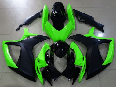 2006-2007 Green Glossy Black Matte Black Suzuki GSXR 600 / GSXR 750 Motorcycle Fairings Australia