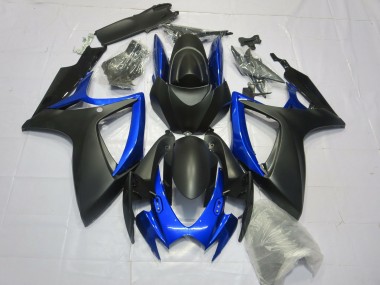 2006-2007 Matte Black Blue Suzuki GSXR 600 / GSXR 750 Motorcycle Fairings Australia