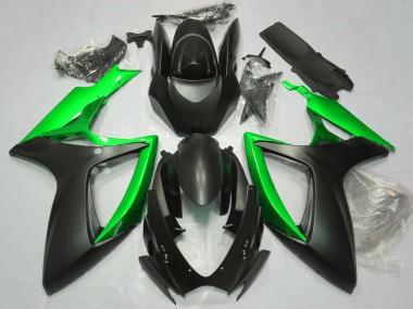 2006-2007 Matte Black Green Suzuki GSXR 600 / GSXR 750 Motorcycle Fairings Australia