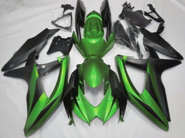 2008-2010 Green Matte Black Suzuki GSXR 600 / GSXR 750 Motorcycle Fairings Australia