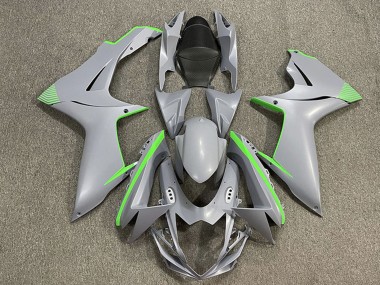 2011-2024 Matte Nardo Grey Green Accents Suzuki GSXR 600 / GSXR 750 Motorcycle Fairings Australia
