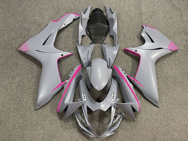 2011-2024 Matte Nardo Grey Pink Accents Suzuki GSXR 600 / GSXR 750 Motorcycle Fairings Australia