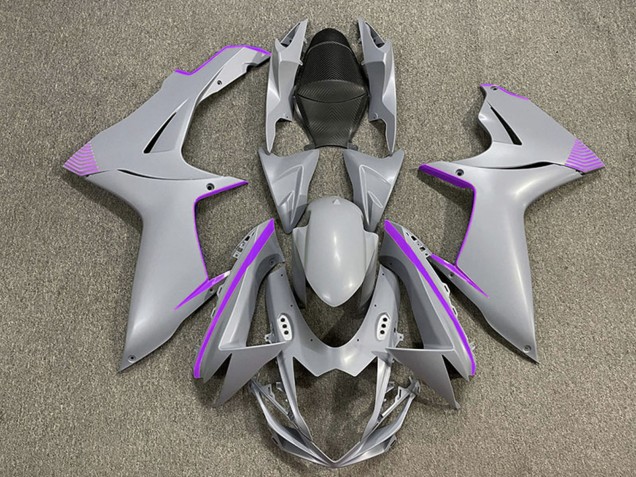 2011-2024 Matte Nardo Grey Purple Accents Suzuki GSXR 600 / GSXR 750 Motorcycle Fairings Australia