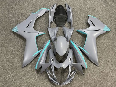 2011-2024 Matte Nardo Grey Teal Accents Suzuki GSXR 600 / GSXR 750 Motorcycle Fairings Australia