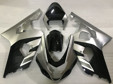 2004-2005 Silver Black Suzuki GSXR 600 / GSXR 750 Motorcycle Fairings Australia
