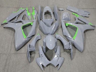 2006-2007 Nardo Grey and Green Trim Suzuki GSXR 600 / GSXR 750 Motorcycle Fairings Australia
