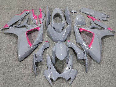 2006-2007 Nardo Grey and Pink Trim Suzuki GSXR 600 / GSXR 750 Motorcycle Fairings Australia